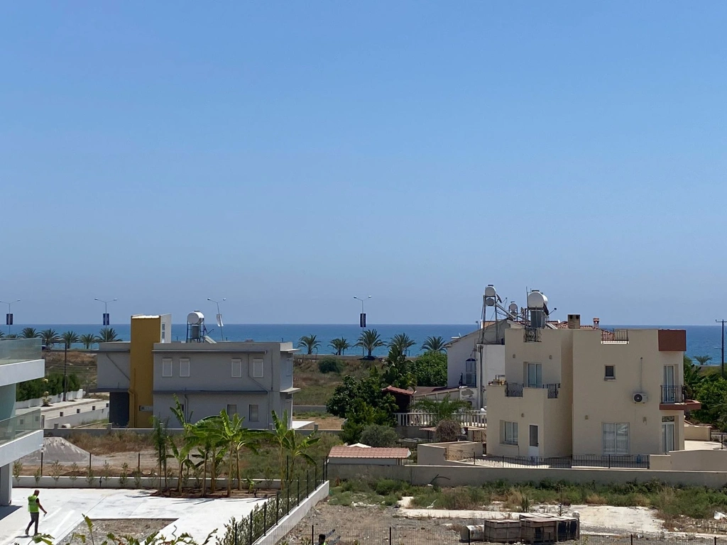 1+1 Flat with Sea View for Sale in Long Beach — Satılık in İskele, Long Beach