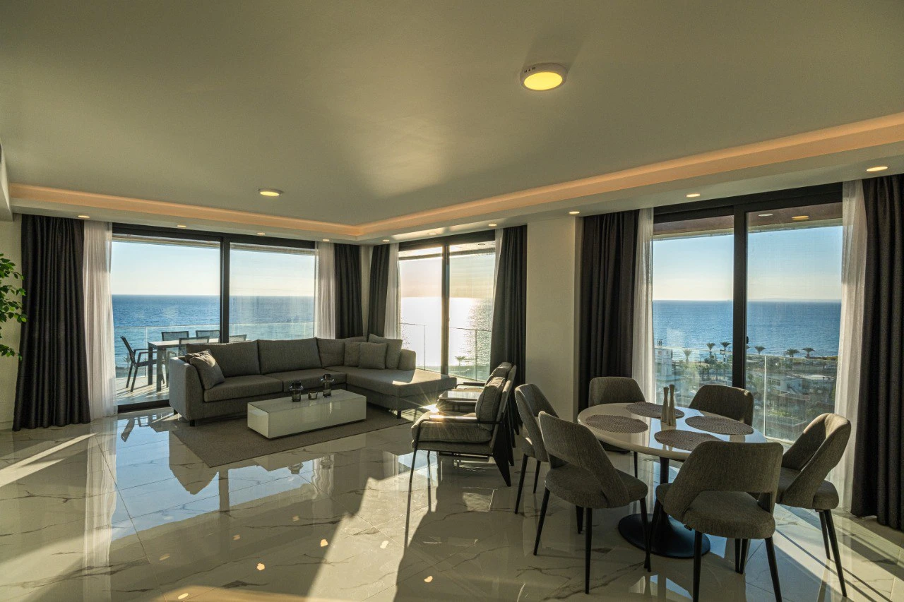 2+1 PENTHOUSE FOR SALE WITH FULL SEA VIEW IN PANORAMA RESIDENCE IN ISKELE LONG BEACH — Satılık in İskele, Long Beach
